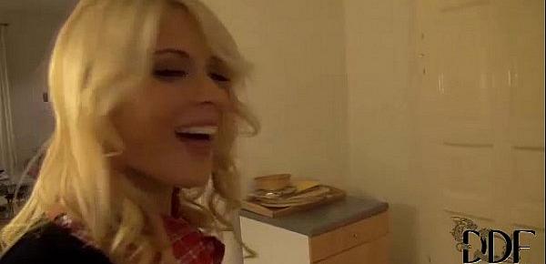  Sexy Blonde Realtor gives a hot blowjob to seal the deal